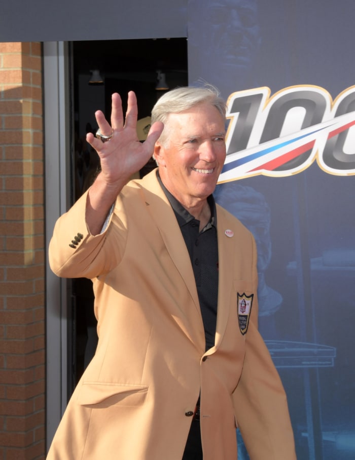 Roger Wehrli arrives during the 2019 Pro Football Hall of Fame Enshrinement at Tom Benson Hall of Fame Stadium.